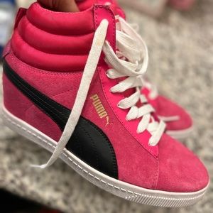 Pink Puma wedges